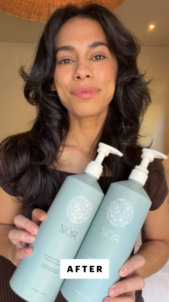Shanna Shipin after using Rōz Foundation Hydrating Shampoo and Conditioner