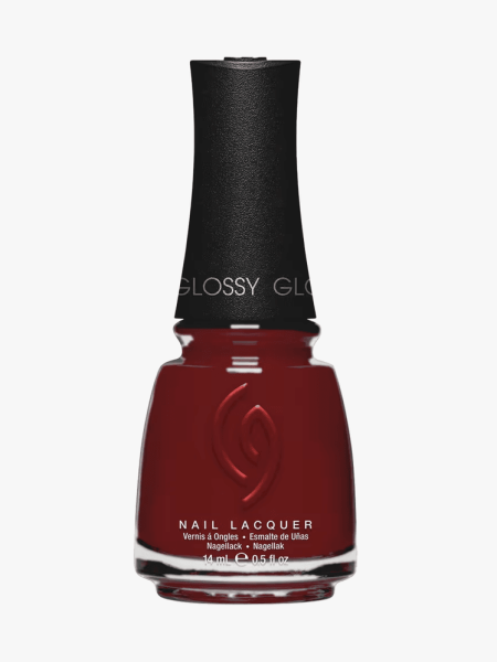 China Glaze’s Moonlit Merlot in branded component on a light gray background
