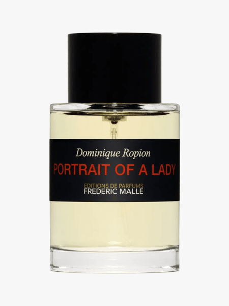 Frederic Malle Portrait of a Lady in branded component on a light gray background